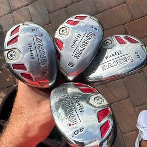 iDrive Hybrid Golf Club Set with Red Accents
